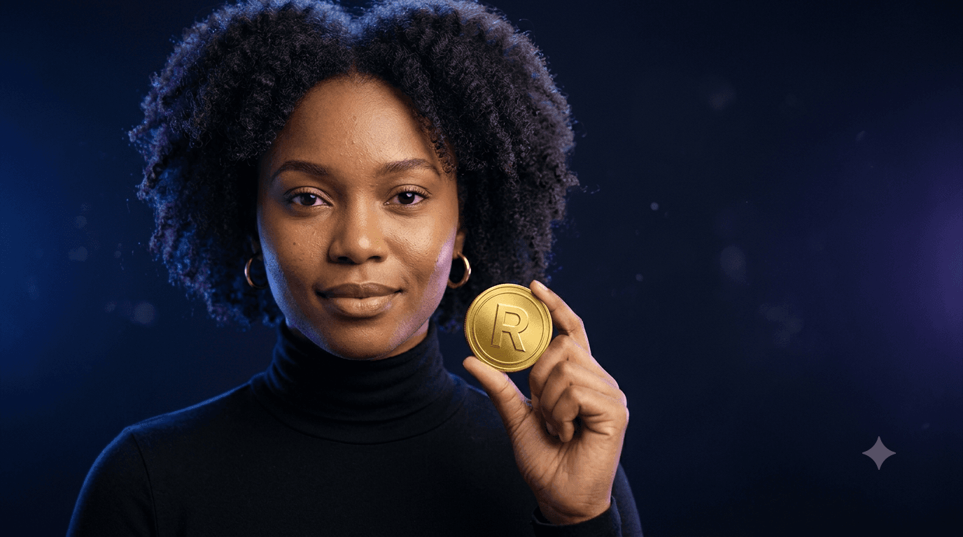 A RocoCoin holder with a ROCO coin